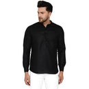 Veera Paridhaan Men's Cotton Khadi Full Sleeve Short kurta-5