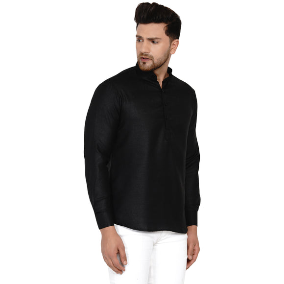 Veera Paridhaan Men's Cotton Khadi Full Sleeve Short kurta