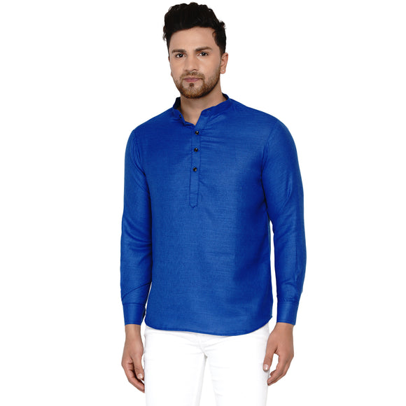 Veera Paridhaan Men's Cotton Khadi Full Sleeve Short kurta