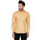 Veera Paridhaan Men's Cotton Printed Full Sleeve Short kurta-12