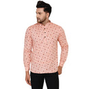 Veera Paridhaan Men's Cotton Printed Full Sleeve Short kurta-8