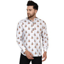 Veera Paridhaan Men's Cotton Printed Full Sleeve Short kurta-6