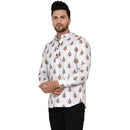 Veera Paridhaan Men's Cotton Printed Full Sleeve Short kurta-40