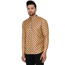 Veera Paridhaan Men's Cotton Printed Full Sleeve Short kurta-36