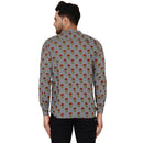 Veera Paridhaan Men's Cotton Sanganeri Printed Full Sleeve Short kurta-56