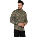 Veera Paridhaan Men's Cotton Sanganeri Printed Full Sleeve Short kurta-19