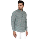 Veera Paridhaan Men's Cotton Sanganeri Printed Full Sleeve Short kurta-22