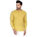 Veera Paridhaan Men's Cotton Sanganeri Printed Full Sleeve Short kurta-7