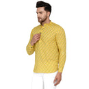 Veera Paridhaan Men's Cotton Sanganeri Printed Full Sleeve Short kurta-39