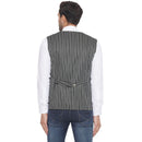 Veera Paridhaan Cotton Poly Striped Waist Coat for Men-17