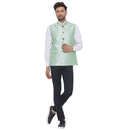 Veera Paridhaan Men's Plain Banarasi Nehru Jacket-5