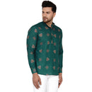 Veera Paridhaan Men's Cotton Printed Full Sleeve Short kurta-19