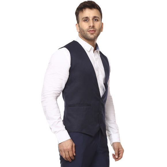 Veera Paridhaan Plain Chinese Collar Sleeveless Cotton Poly Waist Coat