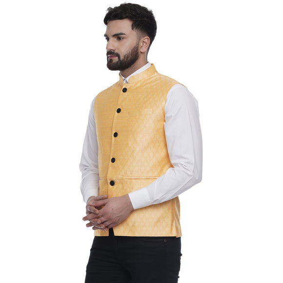 Veera Paridhaan  Jacquard Printed  Silk Nehru Jacket
