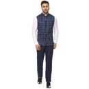 Veera Paridhaan Checkered Chinese Collar Sleeveless Cotton Poly  Nehru Jacket-9