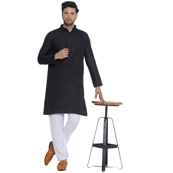 Veera Paridhaan Solid Cotton Long Kurta for Men