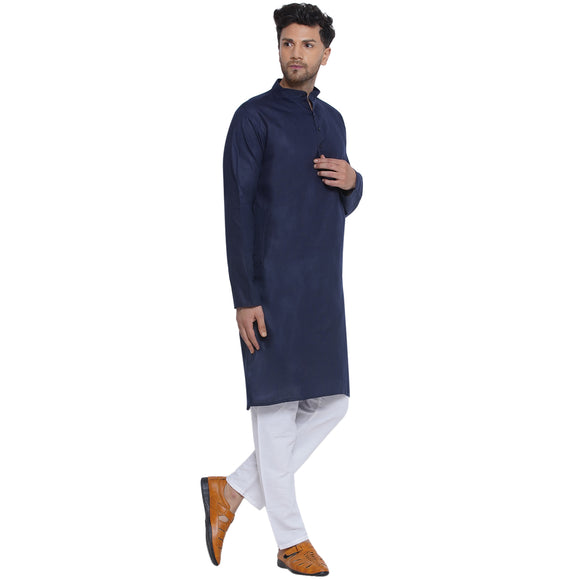 Veera Paridhaan Solid Cotton Long Kurta for Men