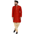 Veera Paridhaan Men's Ethnic Jacquard Full Sleeve Printed Long kurta Set-10