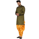 Veera Paridhaan Men's Rayon Side Pattern Full Sleeve long Straight kurta-24