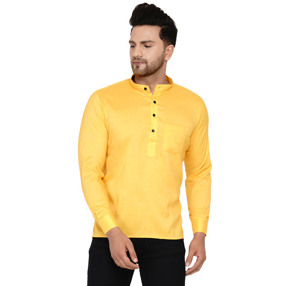 Veera Paridhaan Men's Rayon Full Sleeve Short kurta