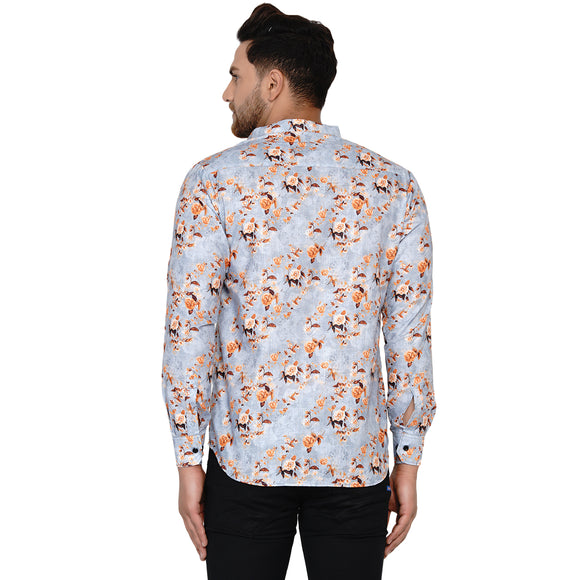 Veera Paridhaan Men's Cotton Printed Full Sleeve Short kurta