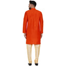 Veera Paridhaan Men's Ethnic Jacquard Full Sleeve Printed Long kurta Set-35