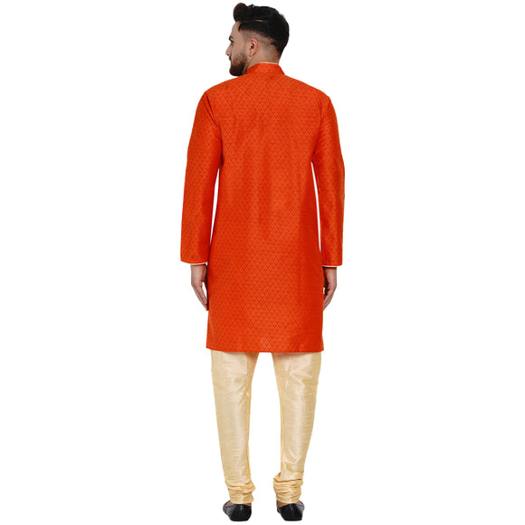 Veera Paridhaan Men's Ethnic Jacquard Full Sleeve Printed Long kurta Set