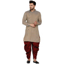 Veera Paridhaan Men's Rayon Side Pattern Full Sleeve long Straight kurta-3