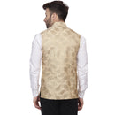Veera Paridhaan Banarasi Jacquard Print Golden Nehru Jacket-29