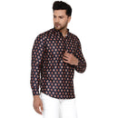 Veera Paridhaan Men's Cotton Printed Full Sleeve Short kurta-13