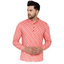 Veera Paridhaan Men's Cotton Sanganeri Printed Full Sleeve Short kurta-12
