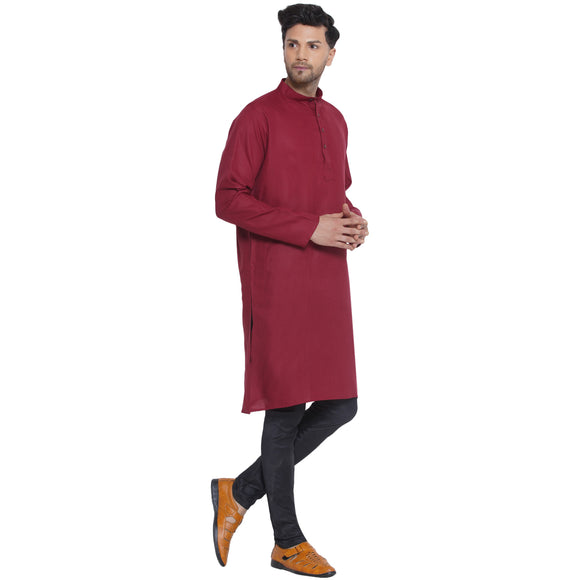 Veera Paridhaan Solid Cotton Long Kurta for Men