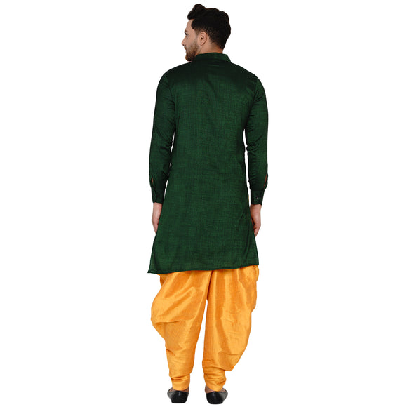 Veera Paridhaan Men's Rayon Side Pattern Full Sleeve long Straight kurta