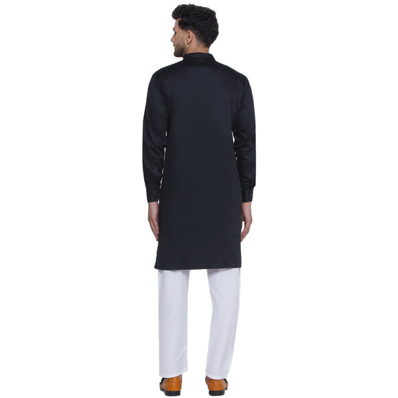 Veera Paridhaan Solid Cotton Long Kurta for Men