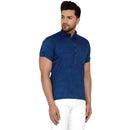 Veera Paridhaan Men's Rayon Half Sleeve Short kurta-19