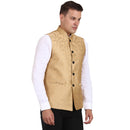Veera Paridhaan Golden Banarasi Print Nehru Jacket-4