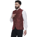 Veera Paridhaan  Jacquard Printed  Silk Nehru Jacket-7