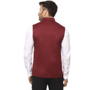 Veera Paridhaan Plain Chinese Collar Sleeveless Cotton Poly Nehru Jacket-45