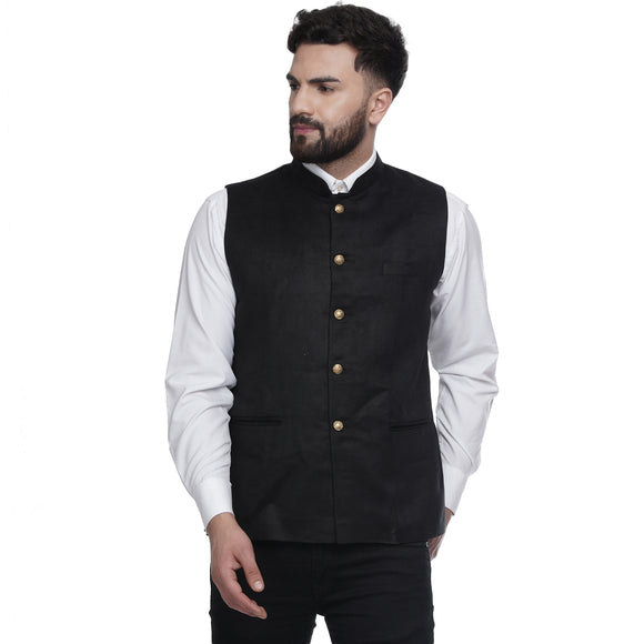 Veera Paridhaan Solid  Suede Velvet  Nehru Jacket