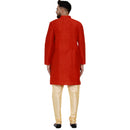 Veera Paridhaan Men's Ethnic Jacquard Full Sleeve Printed Long kurta Set-38