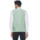 Veera Paridhaan Men's Plain Banarasi Nehru Jacket-4