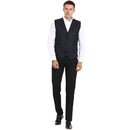 Veera Paridhaan Black Striped Cotton Poly Waistcoat-5