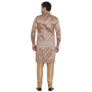 Veera Paridhaan Men's Ethnic  Beige Jacquard Multi print  Sherwani Style Long  Straight Kurta-7
