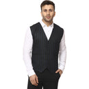 Veera Paridhaan Striped Round Neck Sleeveless Cotton Poly Waist Coat-3
