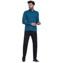 Veera Paridhaan Solid Rayon Full Sleeve Short Kurta for Men-5