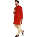 Veera Paridhaan Men's Ethnic Jacquard Full Sleeve Printed Long kurta Set-18