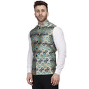 Veera Paridhaan Banarasi Jacquard Print Golden Nehru Jacket-13