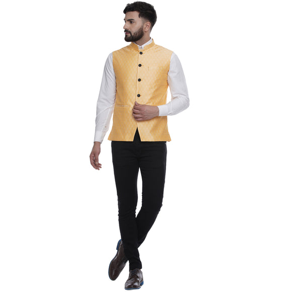 Veera Paridhaan  Jacquard Printed  Silk Nehru Jacket