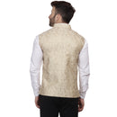 Veera Paridhaan Banarasi Jacquard Print Golden Nehru Jacket-35