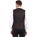 Veera Paridhaan Black Striped Cotton Poly Waistcoat-13